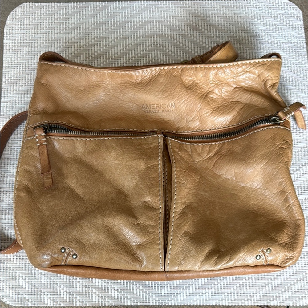 American Leather Co Brown Crossbody Bag